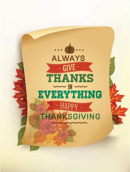 carte d’invitation de vecteur libre papier plié thanksgiving