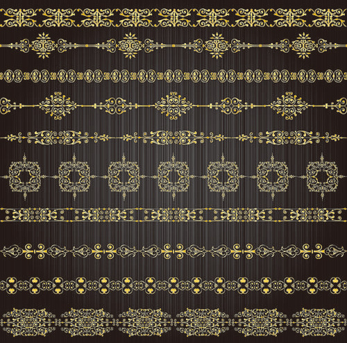 Free Vector Golden Lacy Pattern