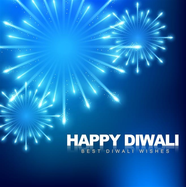 vetor livre feliz diwali abstrata fogos de artifício