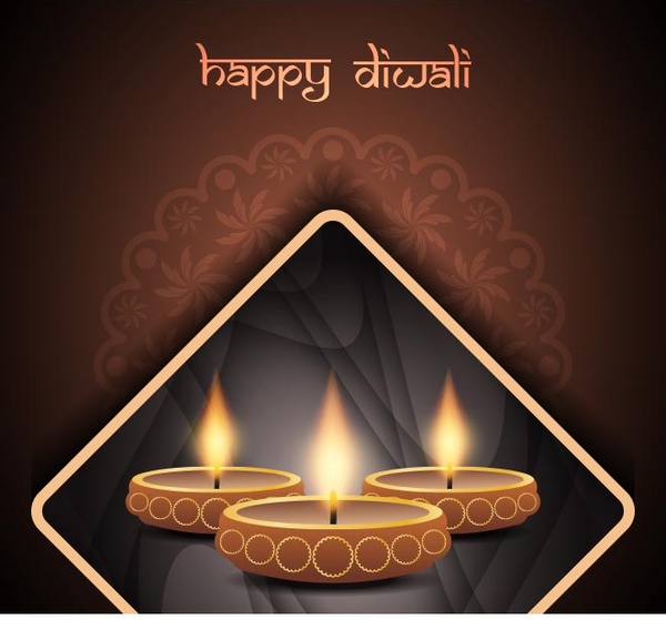 Free Vector Happy Diwali Pattern Background Greeting Card