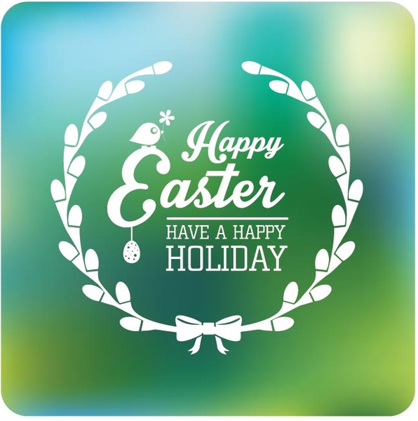 Free Vector Happy Easter Holiday Greeting Card