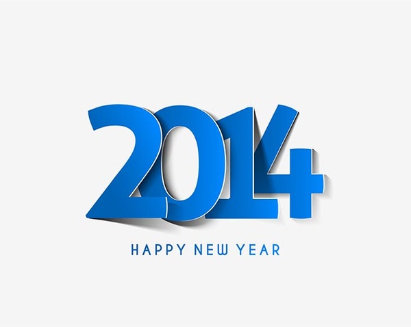 wallpaper tipografi vektor gratis Selamat tahun baru