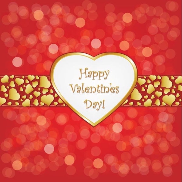 เวกเตอร์ฟรี valentine8217s มีความสุขวันหัวใจสีทองหรูหราวอลล์เปเปอร์