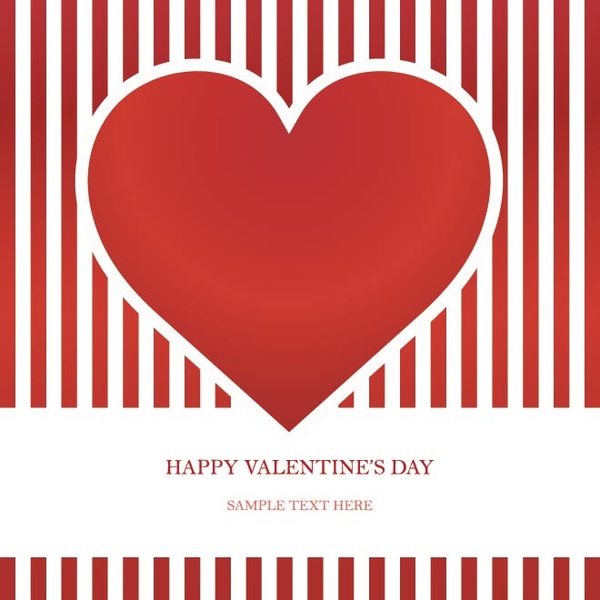 kostenlose Vektor glücklich valentine8217s Tag rote Einladungskarte
