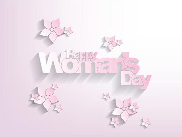 Free Vector Happy Women8217s Day Typography Pink Wallpaper