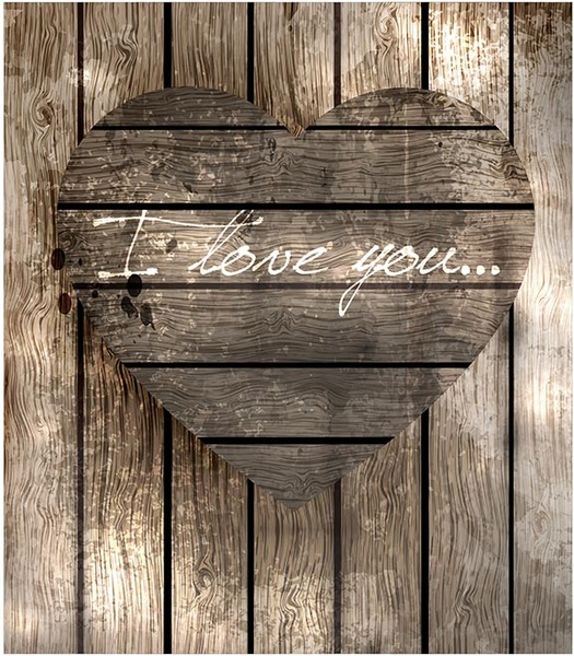 Free Vector Heart Shape Made In Wood