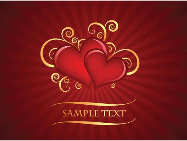 Free Vector Heart Template Greeting Card