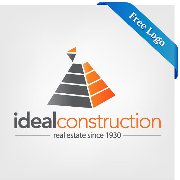 kostenlose Vektor ideal Bau Immobilien logo