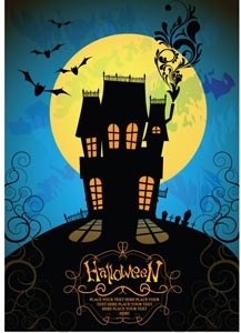 kostenlose Vektor-Illustration der Halloween-Nacht des Grauens