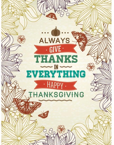 poster de joyeux thanksgiving vecteur libre ligne art fleur