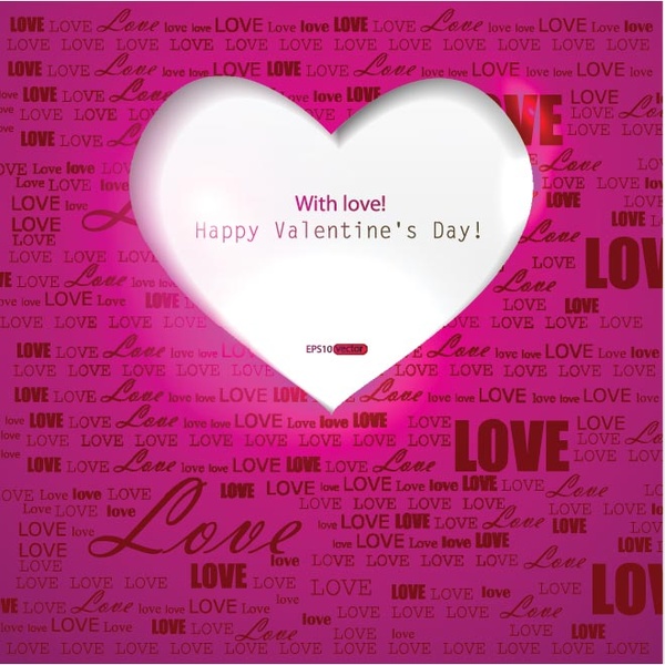 Free Vector Love Tag On Pink Valentine8217s Day Wallpaper-vector Misc-free  Vector Free Download
