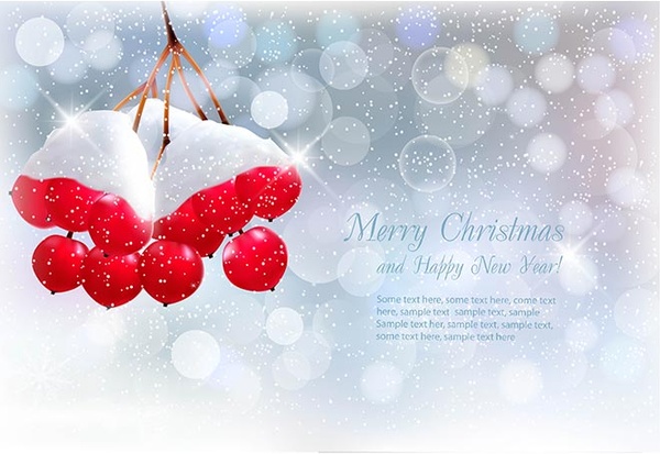 modelo de cartão do vetor livre feliz Natal elegante convite