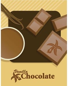 コーヒーとチョコレートのパンフレットのデザイン テンプレートの無料ベクトル