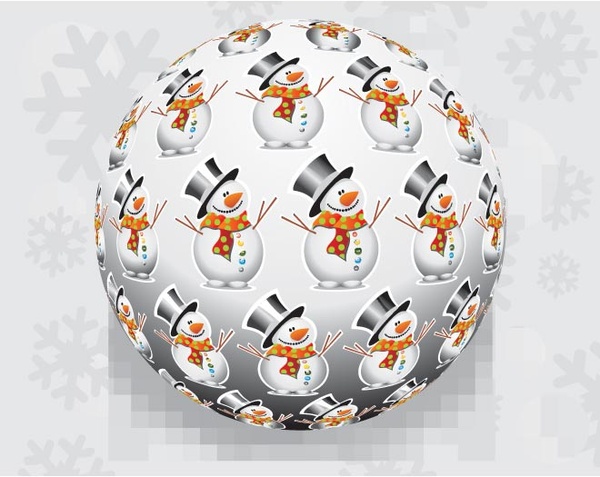 Бесплатные Векторные Пингвин узор вокруг мяч снежинки шаблон фона