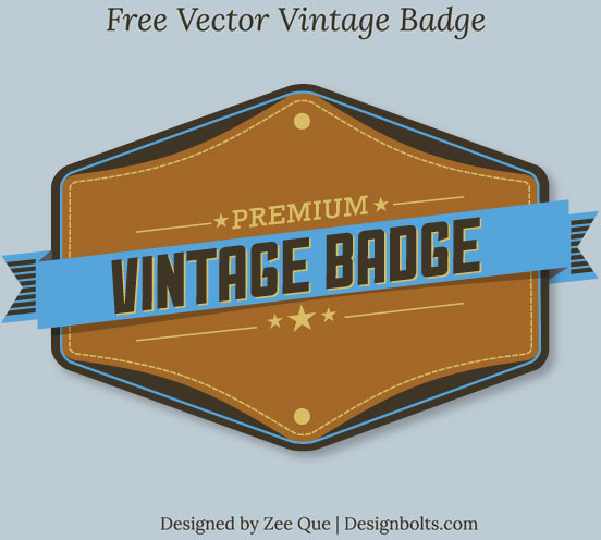 insignia vintage de vector libre premium