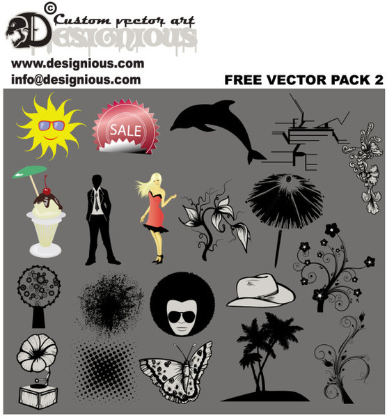 vecteur silhouettes collection libre