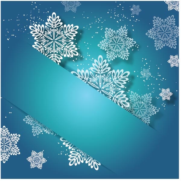 Free Vector Snowflake Invitation Card Template