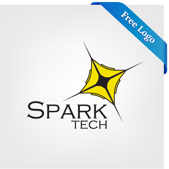 vektor gratis spark teknologi logo