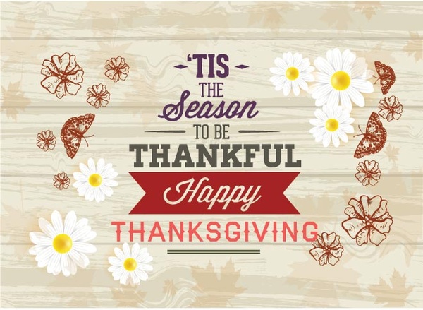 reconnaissant être saison joyeux thanksgiving day carte de vecteur libre