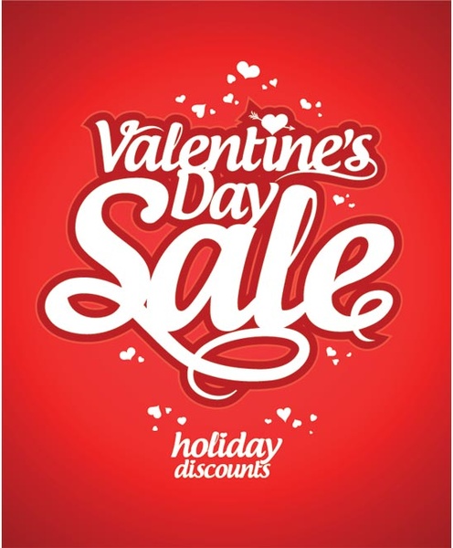 plantilla de cartel de venta de vector libre San Valentín día