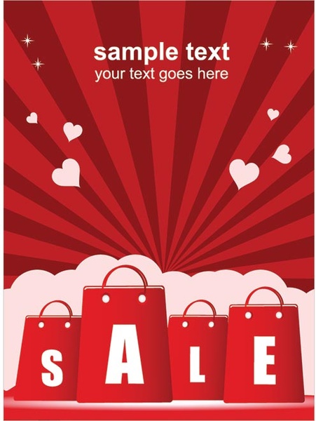 Free Vector Valentine Love Sale Template