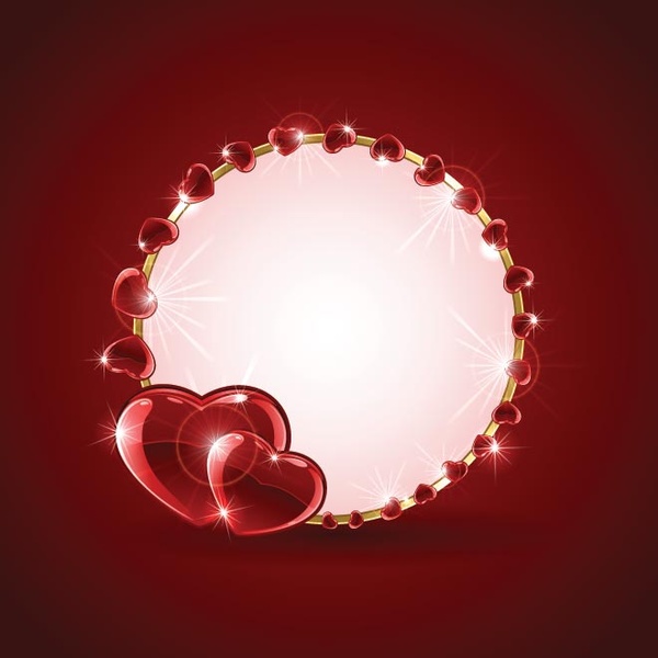 vektor gratis valentine8217s hari jantung bingkai