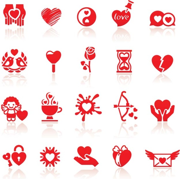 kostenlose Vektor-valentine8217s-Tag-Liebe-icons