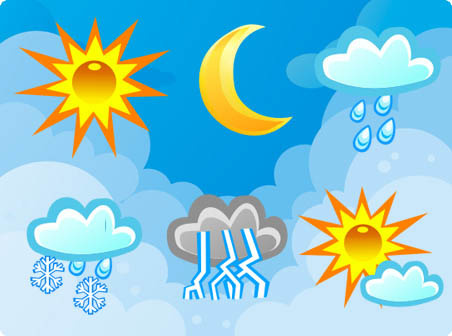 kostenlose Vektor-Wetter-icons