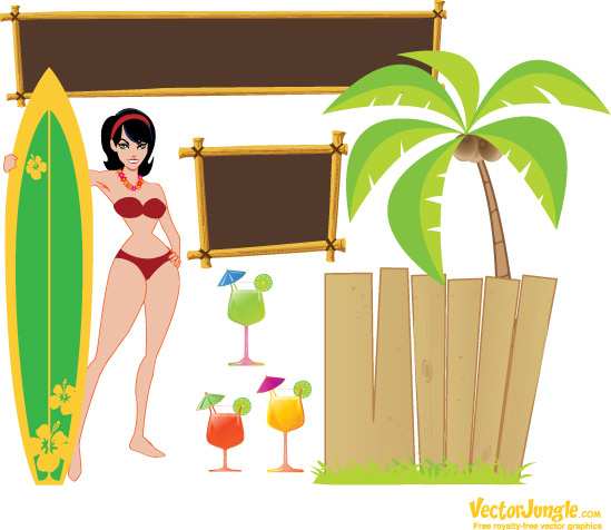 ücretsiz vektörler sörf