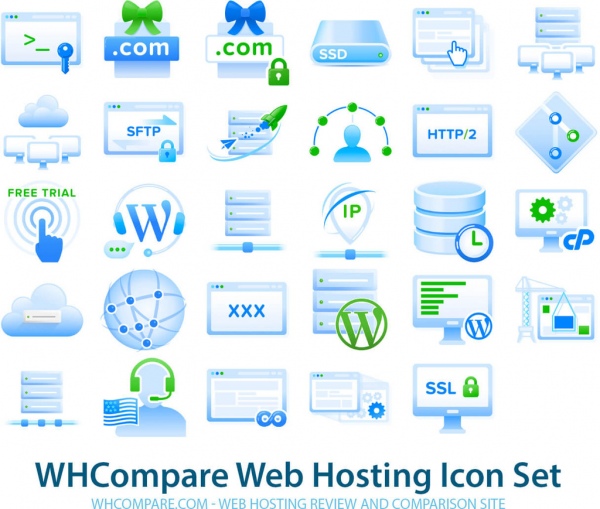 ikon web hosting png vektor gratis