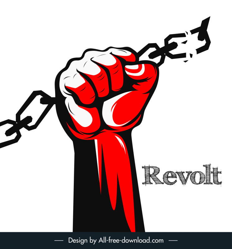  Freedom Revolution Designelemente Handbrechende Kette Skizze Kontrast dunkles Design