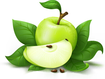 vecteur de conception de pomme verte fraîche