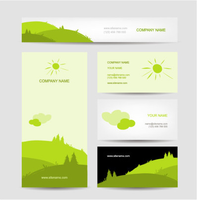 新鮮な風景カード創造的なベクトル