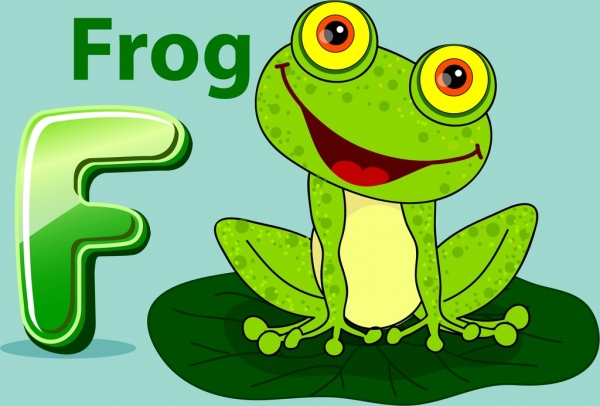 개구리 배경 녹색 아이콘 만화 디자인
