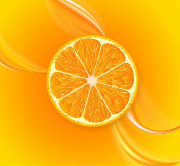 عصير البرتقال شريحة خلفية الديكور نمط المقربة