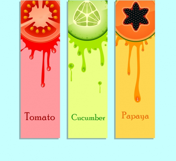 promotion d'étiquettes colorées ornement de grunge de jus de fruits