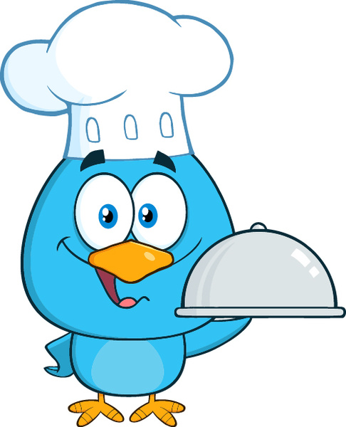 pássaro azul engraçada dos desenhos animados vector conjunto