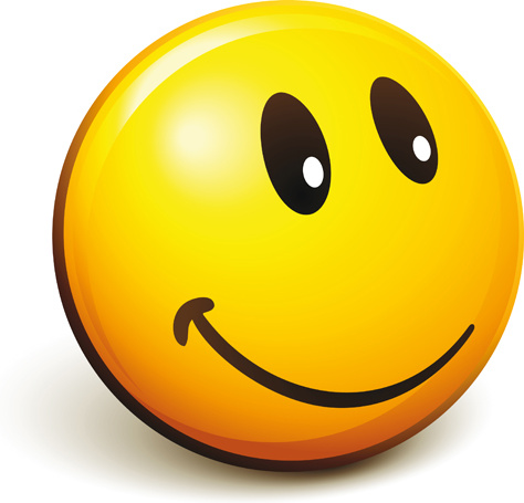 ícone de vetor de emoticons de sorriso engraçado