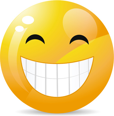 lustigen Lächeln Emoticons Vektor icon