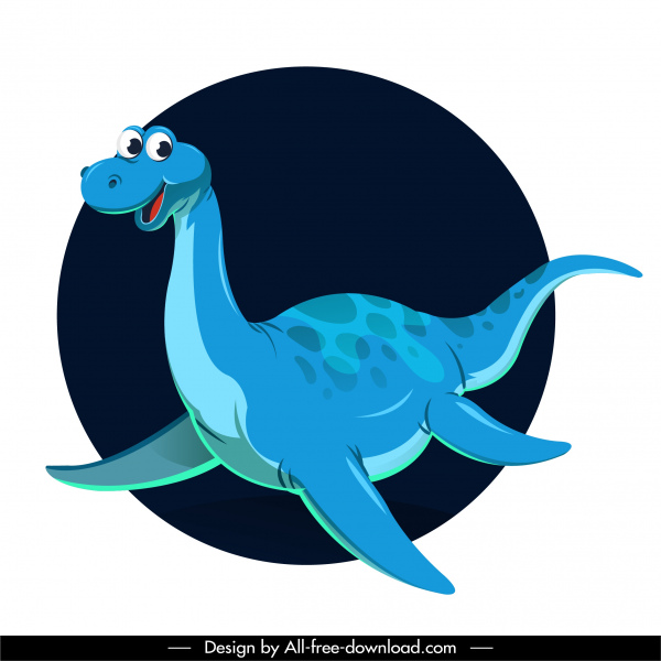 futabasaurus dinosaur icône mignon dessin animé caractère croquis