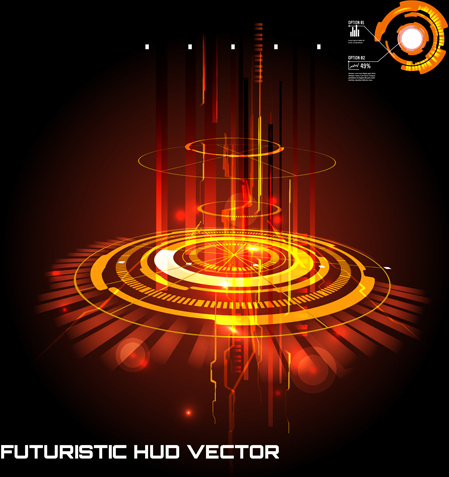 futuristik Tek dengan abstrak latar belakang vektor