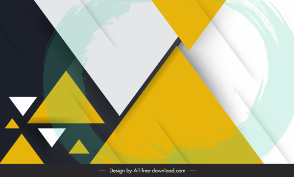 خلفية هندسية حديثة ملونة مثلثات مسطحة الديكور