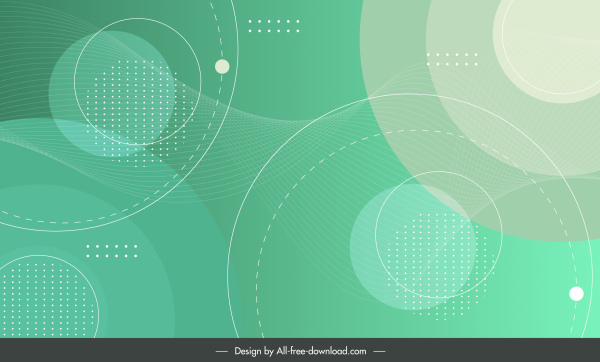 template latar belakang geometris dekorasi lingkaran datar cerah