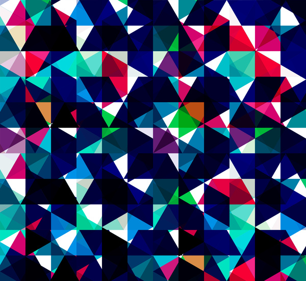 幾何学的なカラフルなシームレス パターン テクスチャ デザインのベクトルの背景