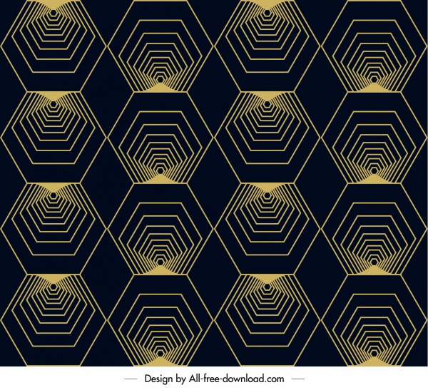 patrón geométrico simétrico ilusión polígonos croquis