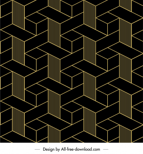 modèle de modèle géométrique sombre illusion décor symétrique