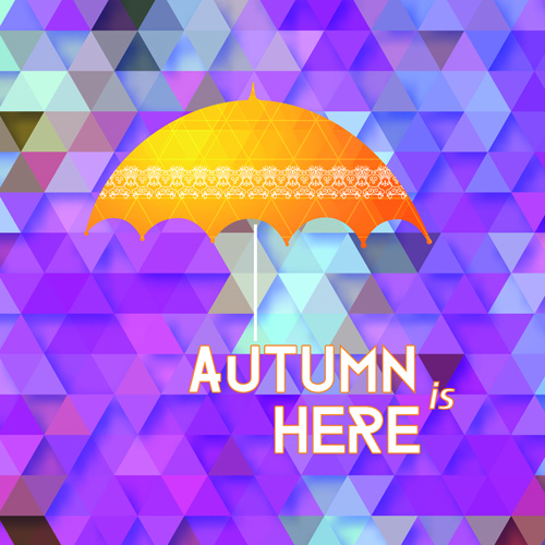 poligono con sfondo geometrico autunno vettore