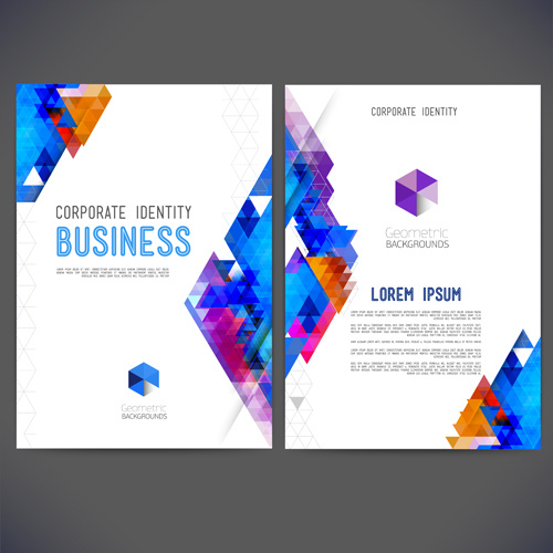 geometrische Formen Geschäftsgrafiken Cover Vorlagen