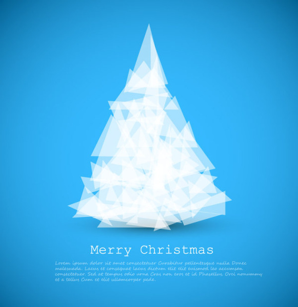 幾何学的図形のクリスマス ツリーの背景色