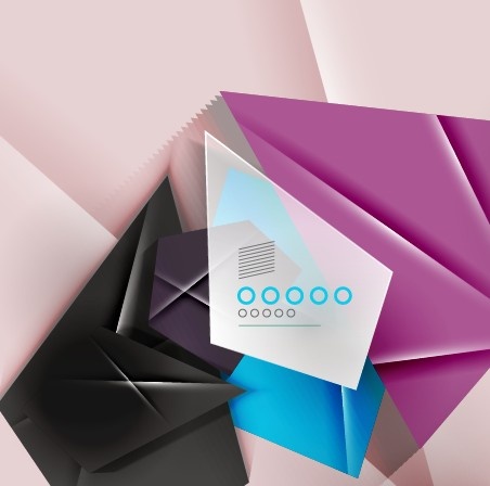 Formas geométricas origami background vector